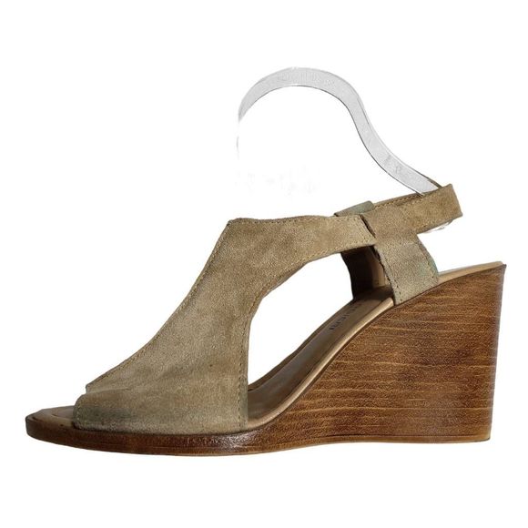 Barbara Barbieri beautiful 100% Sueded leather made in Italy wedge sandals. - Picture 7 of 12